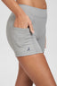 Women's golf shorts in grey with pocket, bike shorts