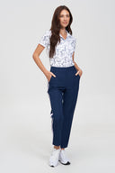 Women's golf pants in navy blue