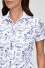 Women's golf polo shirt button up detail Älska Golf