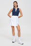 Ladies golf skirt in white and blue